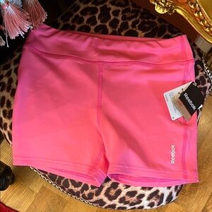 Reebok Pink Athletic Shorts with Wide Waistband